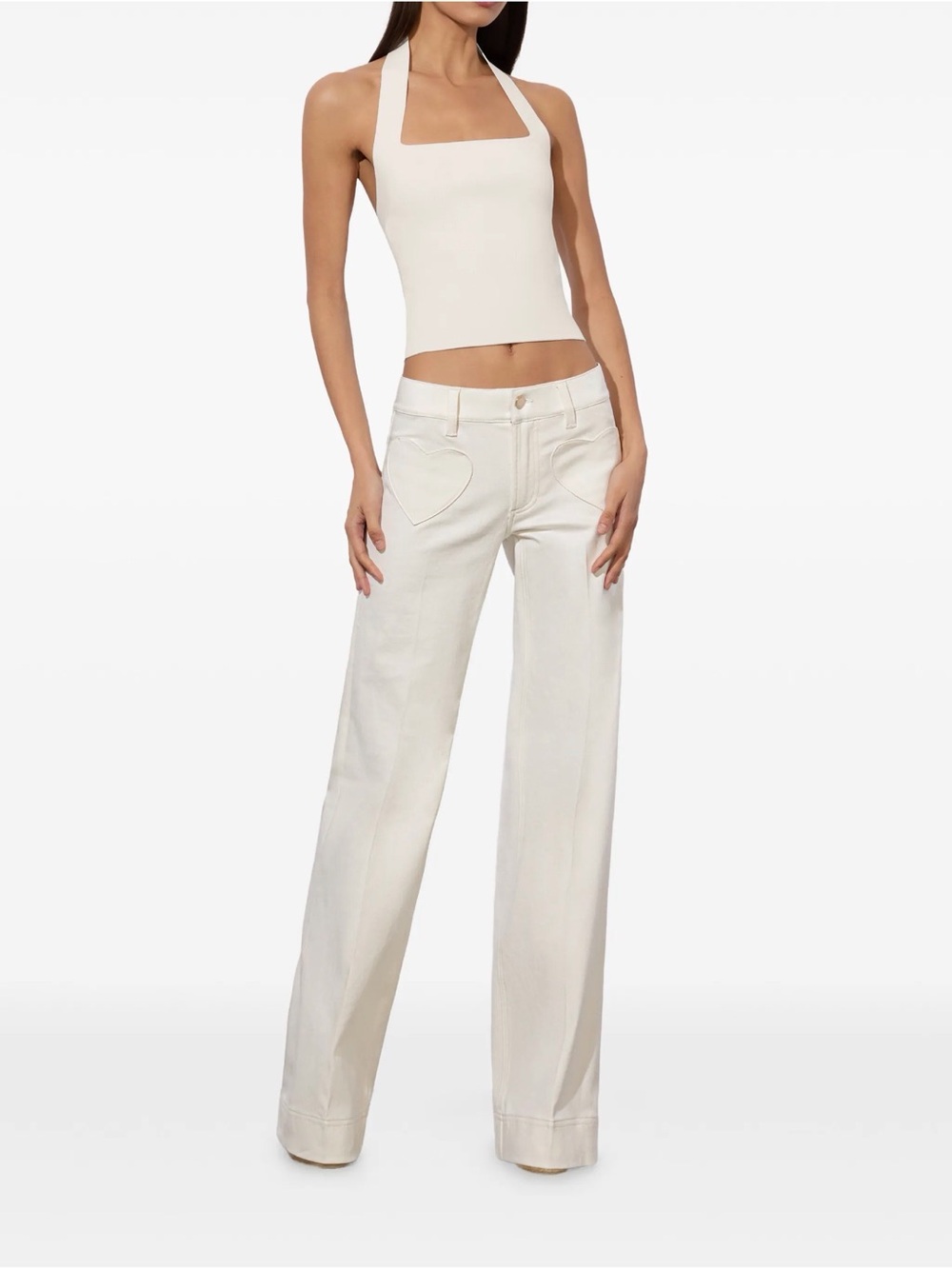 Alice + Olivia Heart Wide-Leg Denim